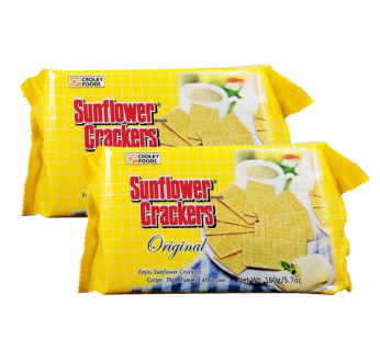 Croley Food Sunflower Crackers Original Pack 160gm (1+1) Offer