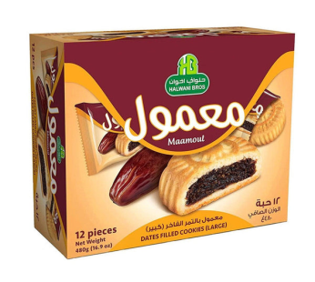 Halwani Bros Maamoul Dates Filled Cookies (480g) – 12 Pcs