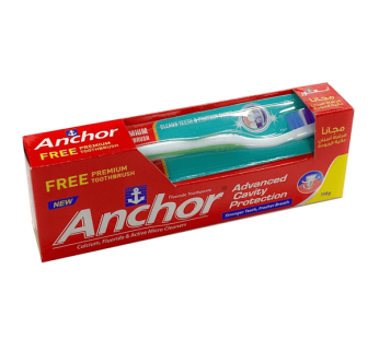 Anchor Toothpaste Advanced Cavity Protection 150g + Premium Tooth Brush