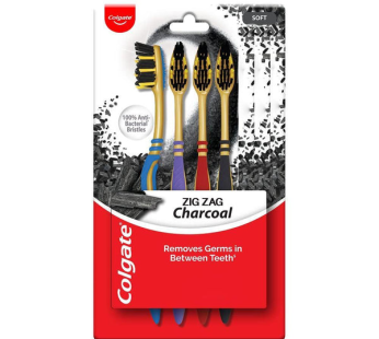 Colgate ZigZag Charcoal Bristle Toothbrush – Soft (BUY 2 GET 2 Free)