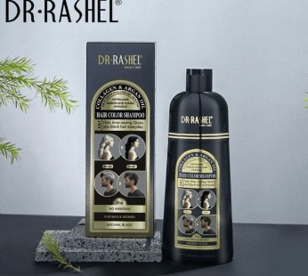Dr.Rashel Collagen & Argan Oil Hair Color Shampoo Natural Black – 400ml