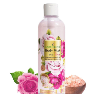 Earth Genix Body Wash Wild Rose + Pink Himalayan Rock Salt – 300ml
