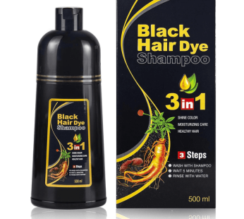 Meidu Hair Dye Shampoo 3 in 1 (Dark Black) – 500ml