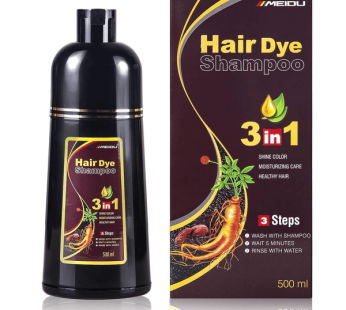 Meidu Hair Dye Shampoo 3 in 1 (Dark Brown) – 500ml