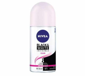 Nivea Roll On Black&White Invisible Clear 50ml