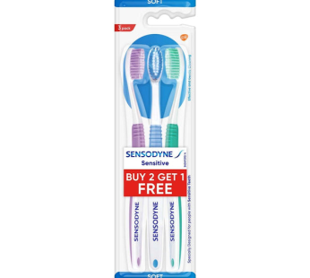 Sensodyne Toothbrush For Soft Sensitive Teeth (Pack of 3)